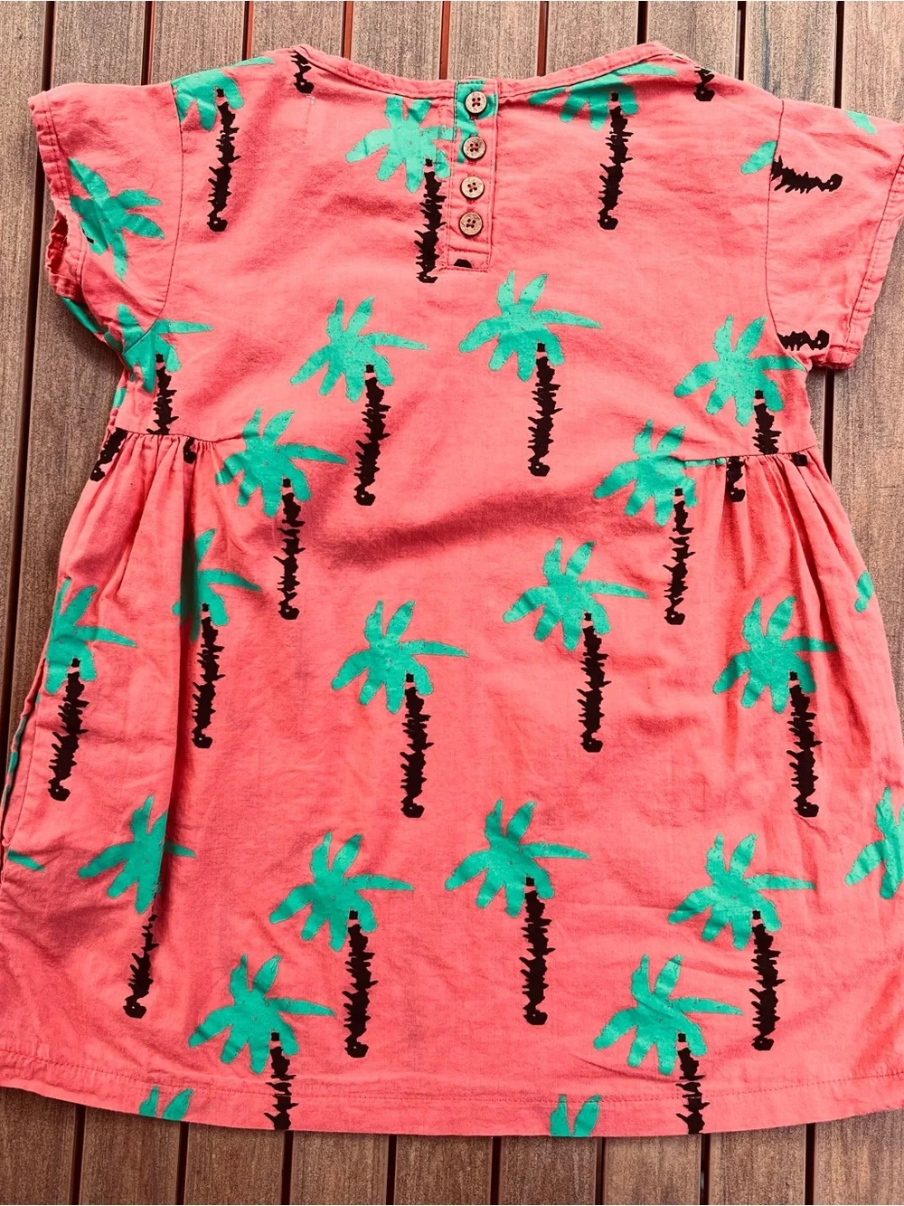 nadadelazos cotton Palm Tree Print Dress Size 2-4Y